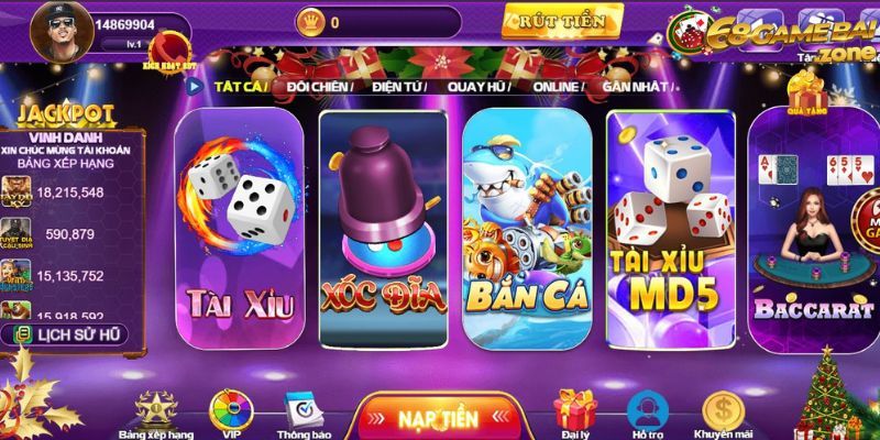 Game bài đổi thưởng giải trí phổ biến - tài xỉu