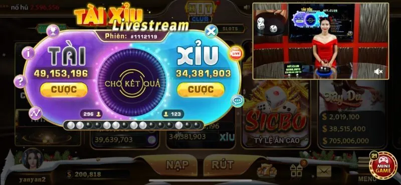 Luật chơi Tài xỉu livestream Hit Club mới nhất